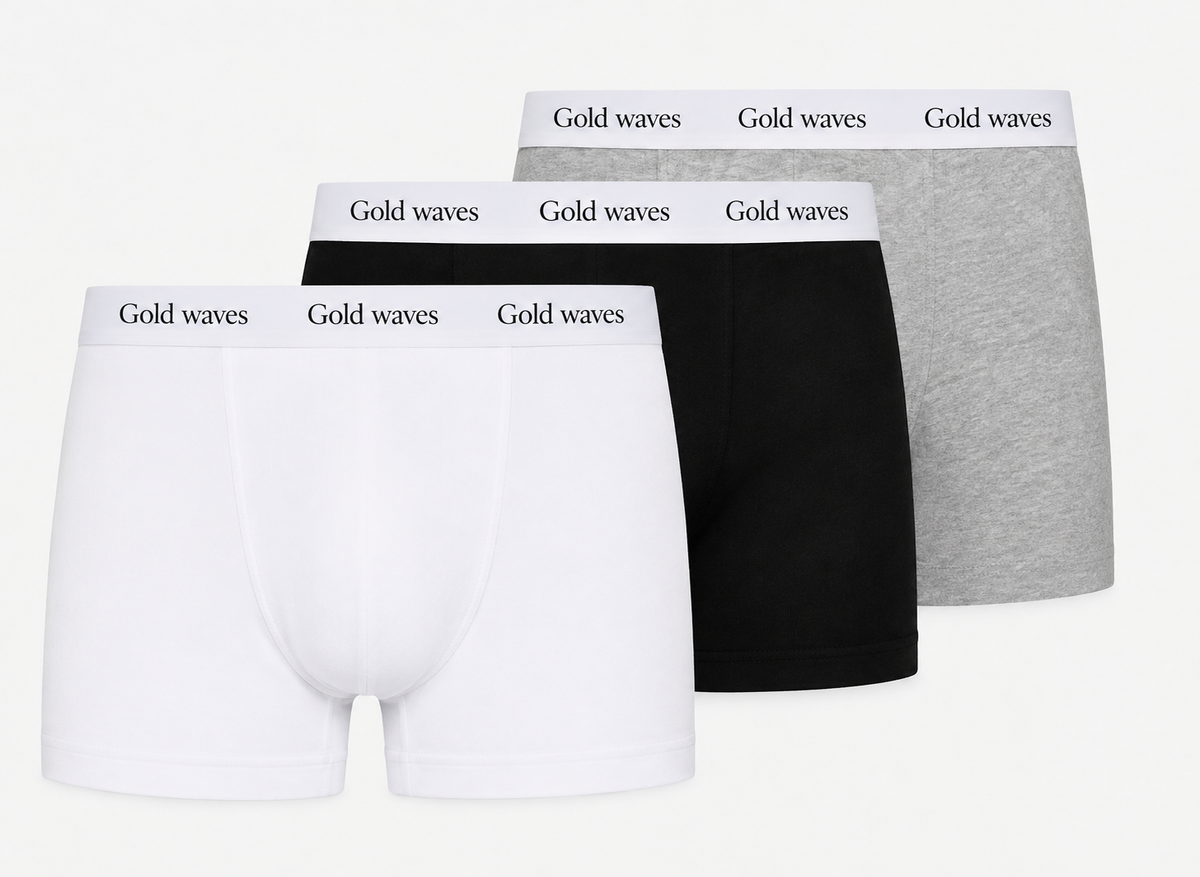 9 Boxer Briefs Gold waves